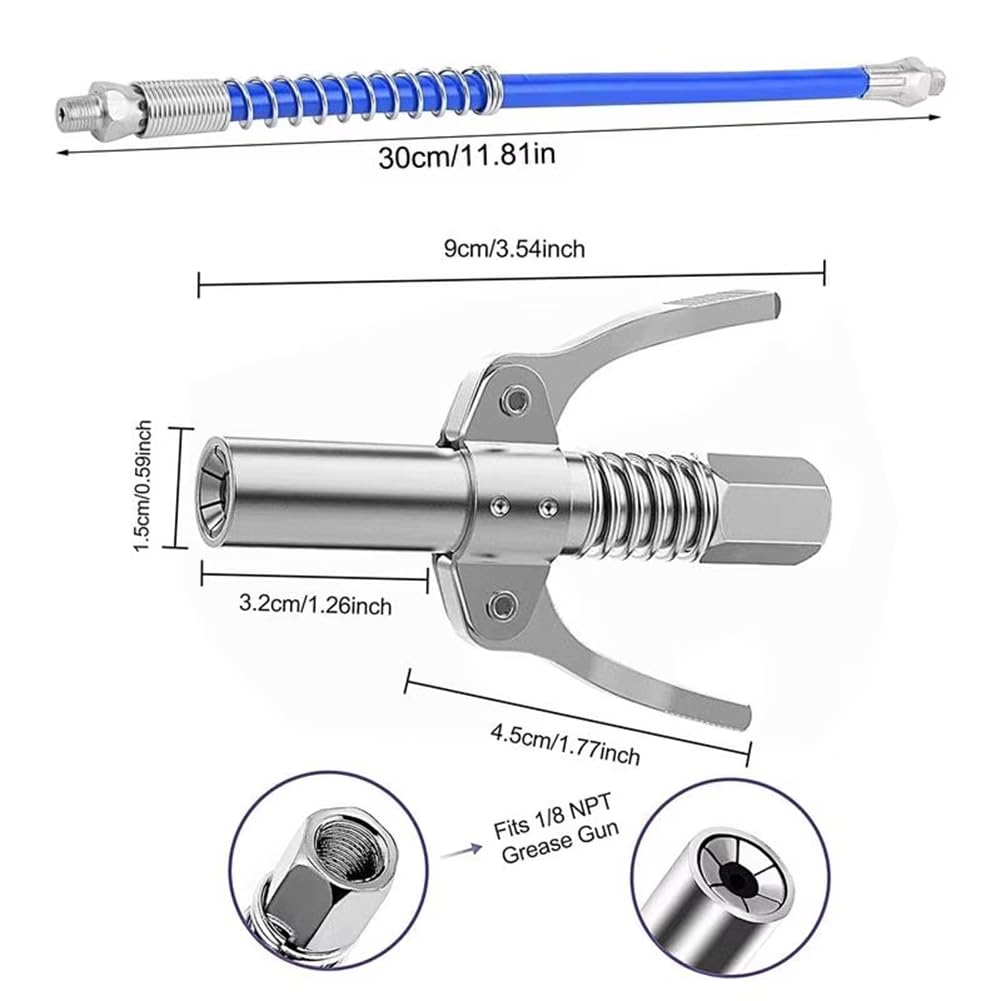 Raccordo Per Ugello Per Grasso In Metallo Da 10 Pezzi Per La - Foto 12
