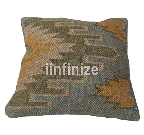 Housse de coussin Kelim pour canapé salon déco ethnique tissée main