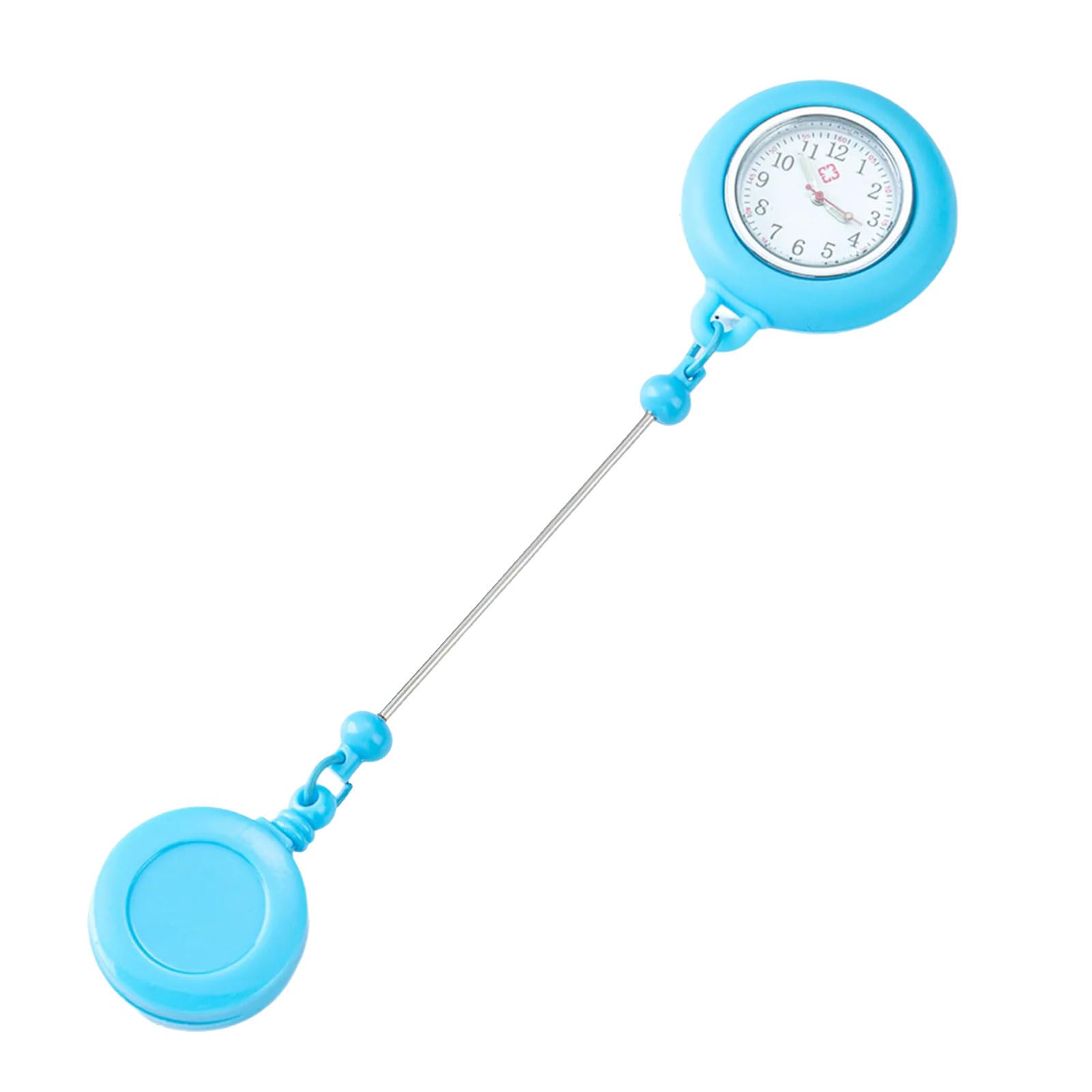 Tsophreniq Nurse Watch with Beadable Badge Holder Retractable Badge Reels Holder with Belt Clip for Doctors Nurses and Paramedics Nurse Brooch Watch