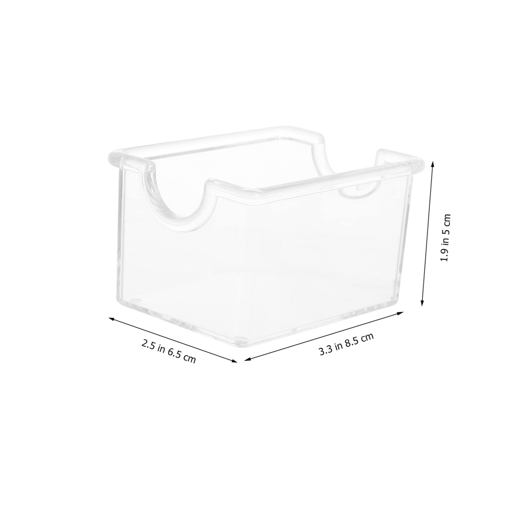 Hemobllo 2Pcs Transparent Tea Bag Box Clear Sugar Packets Storage Organizer for Tea Bags and Condiments and Design for Home Office Use