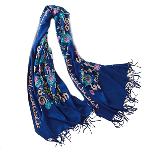 Écharpe en cachemire et pashmina avec broderie chaude pour dame élégante