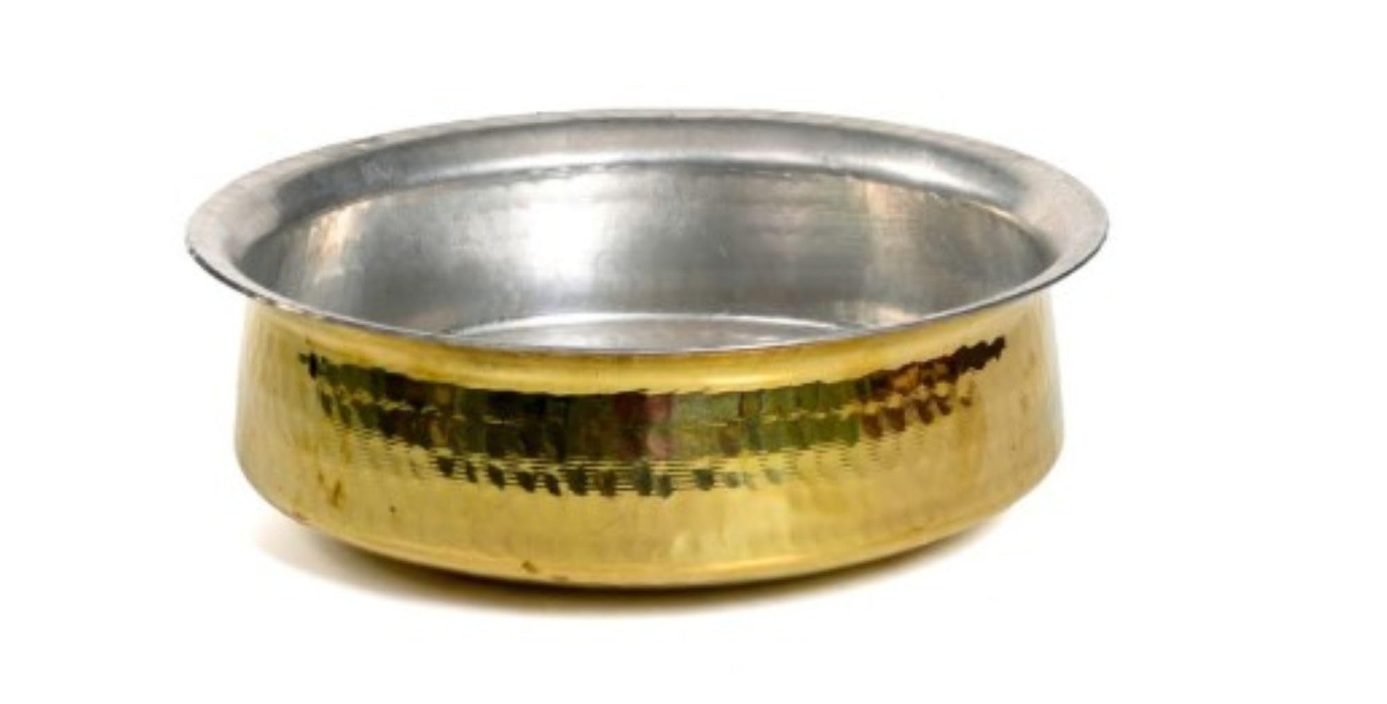 Lalit Kishori Brass Handi With Lid - 2.11 Qt Hammered Cooking Pot, Tin Lined For Safety, Indian Cookware - View #9
