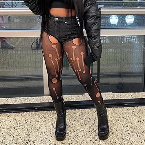 Image of Women's Sexy See Through Sheer Mesh Pants Leggings High Waist Casual Sweatpants Tights