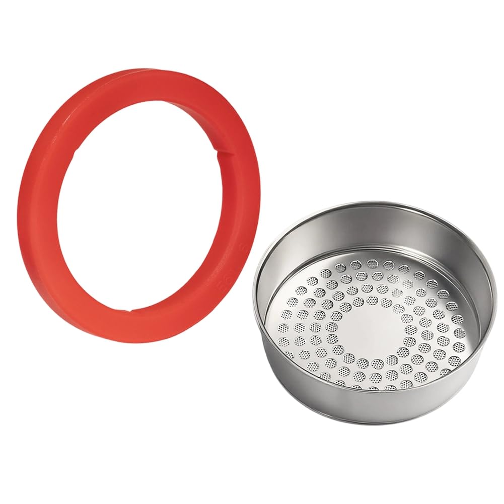 Aundhegrtt For E61 Compatible-58MM for Espresso Machine Filter-Stainless Steel Strainer with Silicone Gasket for Enhanced Coffee Flavor