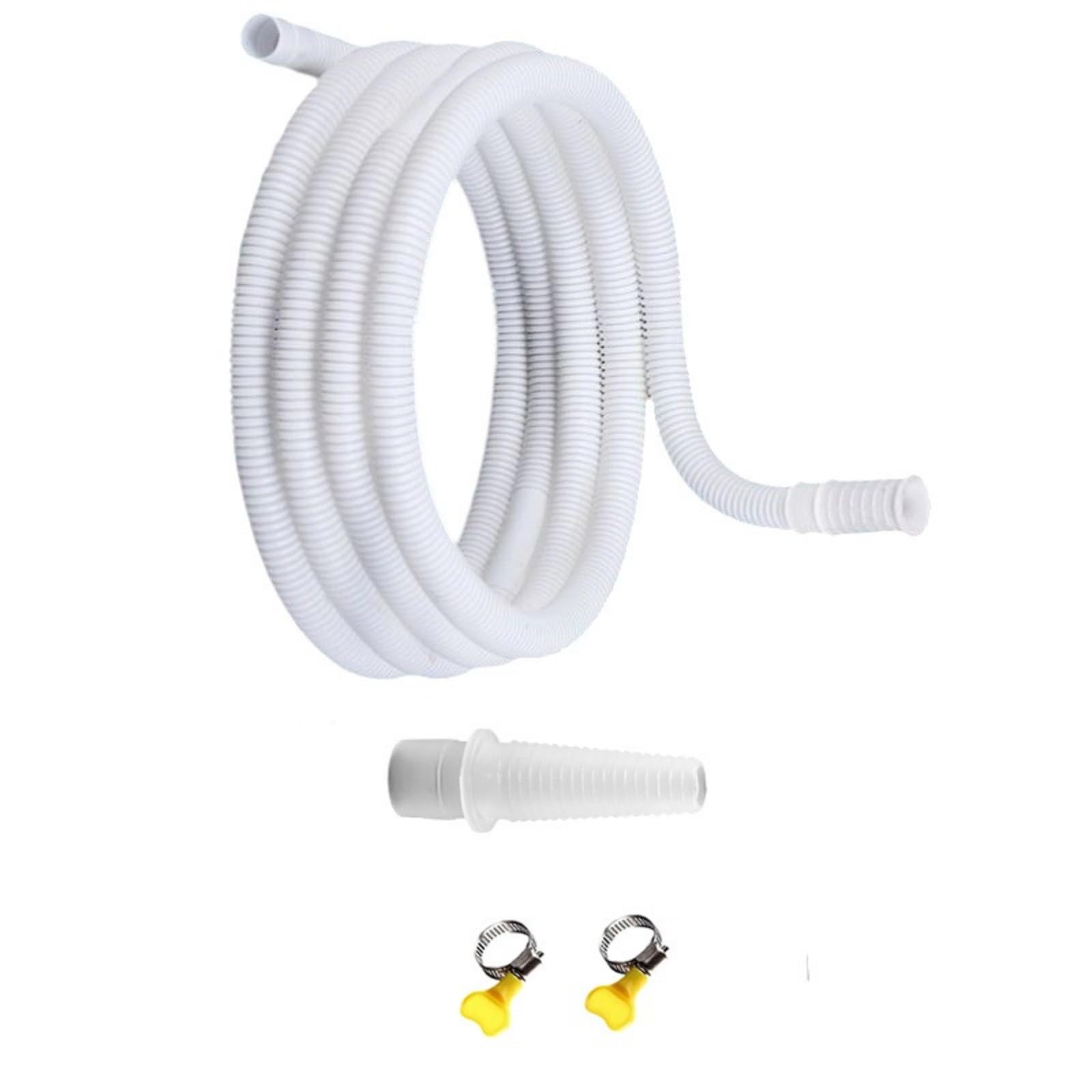 Kalttoy 5M Tube Set Flexible Drain Hose With Leakproof Connector, Adjustable Extension Tube For Hvac Drainage Replacement Flexible Drain Hose With Leakproof Connector Clear Adjustable Ac Drainage