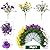 Rowfad Artificial Fake Pansy Flowers for Outdoor, 36 Bundles Faux Silk Pansies Spring Flowers for Outside for Planter Front Door Porch Yard Patio Window Box Home Decor (36, Purple, Yellow, White)