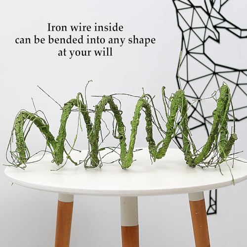 118-inch-Medium-Malleable-Artificial-Green-Tree-Branches-Grapevine-Garland-Fake-Cherry-Blossom-Tree-Trunk-Twigs-for-Wall-Hanging-Willow-Ivy-Home-Room-Wedding-Decoraton 118 inch Medium Malleable Artificial Green Tree Branches Grapevine Garland Fake Cherry Blossom Tree Trunk Twigs for Wall Hanging Willow Ivy Home Room Wedding Decoraton