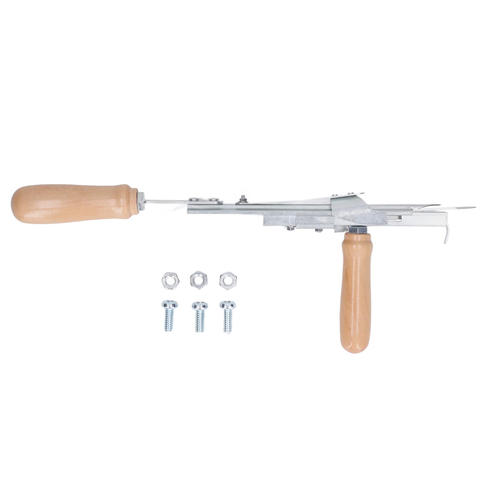 Manual Rug Gun Machine with Beech Wood Handle, DIY Rustproof Safe Tufting Tool, Adjustable Manual Speed for Carpets Making, Beginner to Professional Crafting