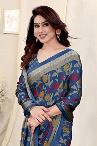 Image of MIRCHI FASHION Saree for Woman Chiffon Floral Printed | Lightweight Daily Wear Women's Sari with Unstitched Blouse Piece (Available in 20 Colors)