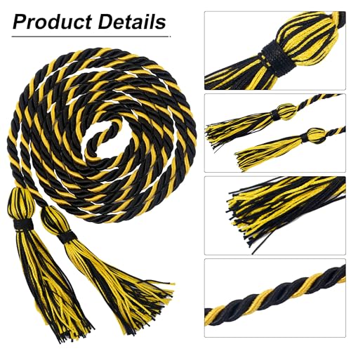 Image of GraduationMall Graduation Honor Cord 68 inch BlackGold