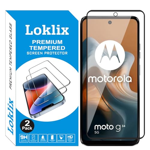 Image of Premium Tempered Glass Screen Protector for Motorola Moto G34 - HD Clarity, 9H Hardness, Bubble-Free