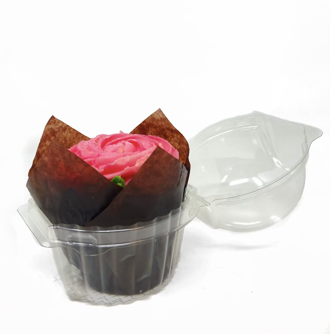 Bakery Direct Single Muffin Pod/Clam - Cake Takeaway Container (25)