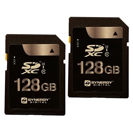 Synergy Digital 128GB Secure Digital SDXC UHS-I Memory Card, Compatible with Sony PXW-Z150 4K XDCAM Camcorder, Class 10, U1, 100MB/s, 300 Series - Pack of 2