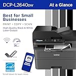 Brother DCP-L2640DW Wireless Compact Monochrome Multi-Function Laser Printer with Copy and Scan, Duplex, Mobile, Black & White | Includes Refresh Subscription Trial(1), Amazon Dash Replenishment Ready - Image 2