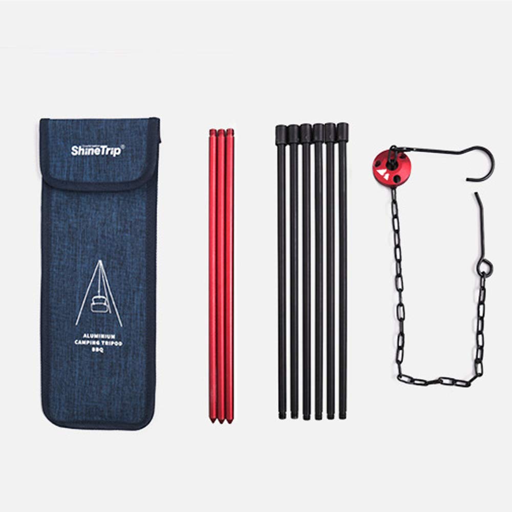 Trépied Cuisson Feu De Camp Portable Acier Inoxydable - Support Casserole Suspendu Plein Air
