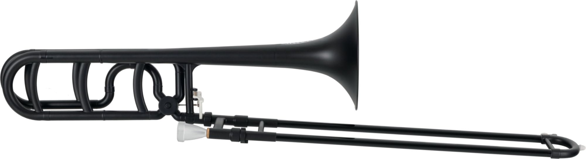Classic Cantabile MardiBrass ABS Kunststoff Quart-Posaune - Bb/F-Stimmung - Fiberglas-Zug - 850g leicht - Bohrung: 13,9 mm - inkl. Mundstück und Gigbag - matt-schwarz