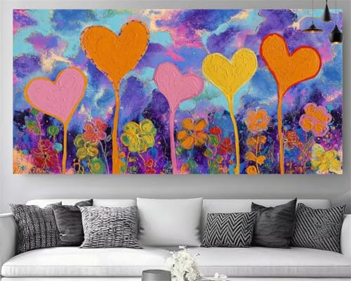 Tableau peinture numero adulte XXL pour évacuer le stress : broderie gem art motif fleur 5D