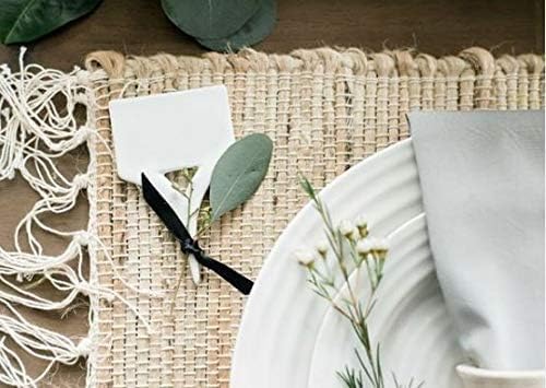 Image of The Home Talk Hand-Made Tablemat - Vintage Mats for Parties, Dining Table, Coasters - Decorative Placemats - 100% Jute Natural Fibers - Pack of 6 (13 x 19 Inches - Natural)
