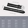 BISONSTRAP Watch Straps 20mm, Alligator Embossed Leather Watch Bands, Black with Silver Buckle #4