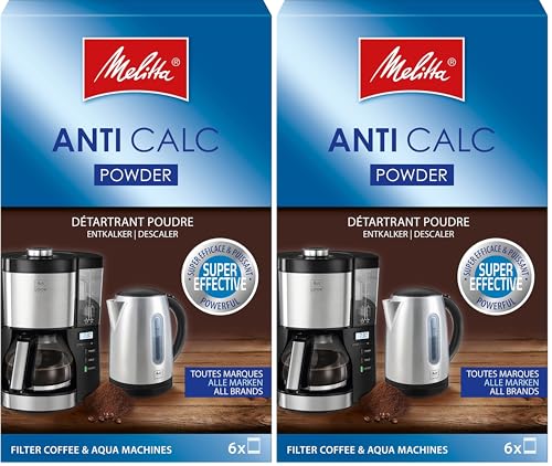 Melitta Détartrant en Poudre, Pour Cafetières à Filtres, 6 x 20g (Lot de 2)