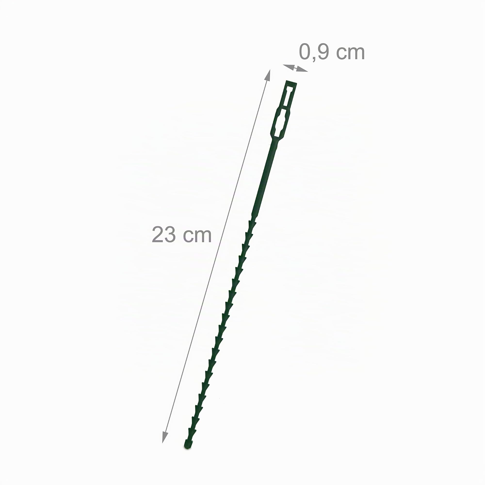 Relaxdays Attaches de Plantes, Lot de 200, 23 cm, Liens de Serrage réglables, réutilisables, Fixation Jardin, Vert