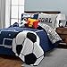 Lush Decor Soccer Game Reversible Oversized Kids 5 Piece Quilt Set, Full/Queen, Navy & Gray