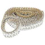 HAPINARY Wasserstrahl Strassband 1,2cm Breit Zum Schneiden Hitzebeständiger Kostümbesatz Mit Schmelzkleber Vielseitig Für Kleidungs Und Selbstgemacht Dekoration