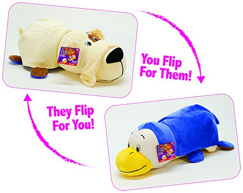 FlipaZoo Bull Dog to Blue Penguin – 16in by Jay at Play – Transforming Plush Toy is Not Your Average Stuffed Animal – 2-in-1 Toy Gives Kids Two Exciting Character Choices with Just a Flip