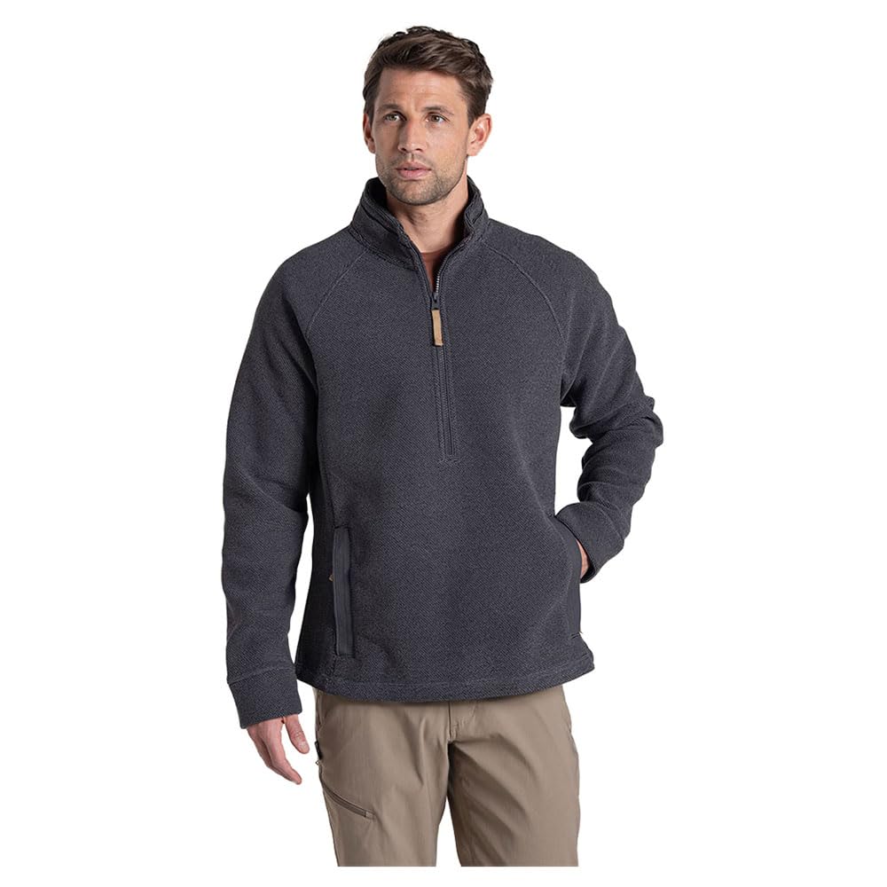 Craghoppers Men's Dark Iron Steeple Half Zip Fleece: : :, Colour: D Extra Large