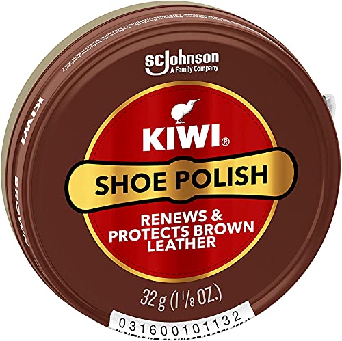 Kiwi Shoe Polish, Brown, 1.125 Oz (1 Metal Tin) #TOP3