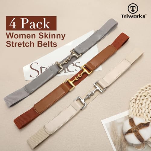 Belts for Women Adjustable Skinny Elastic Belt for Dresses3