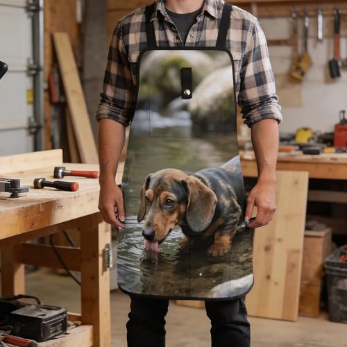 Delantal de trabajo impermeable con bolsillos para hombre y mujer miniatura 5