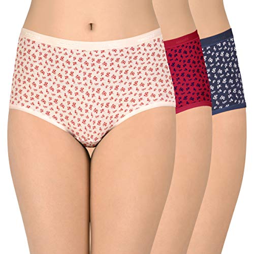 Image of Amante Printed Cotton Full Brief Panty Pack(Pack of 3)