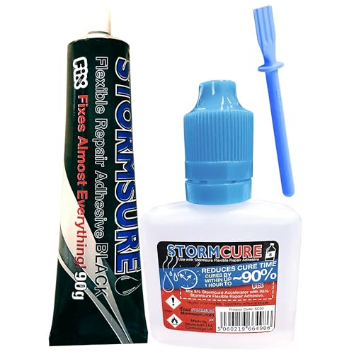 Stormsure Flexible Repair Adhesive Kit mastic noir réparation bâche et néoprène