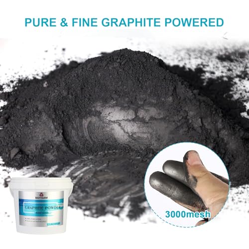 Image of 1LB Pure Graphite Powder,3000 Mesh Microfine Dry Graphite Lubricant Powder for Locks,Pinewood Cars,Bearings,Reels,Sketches,Paintings