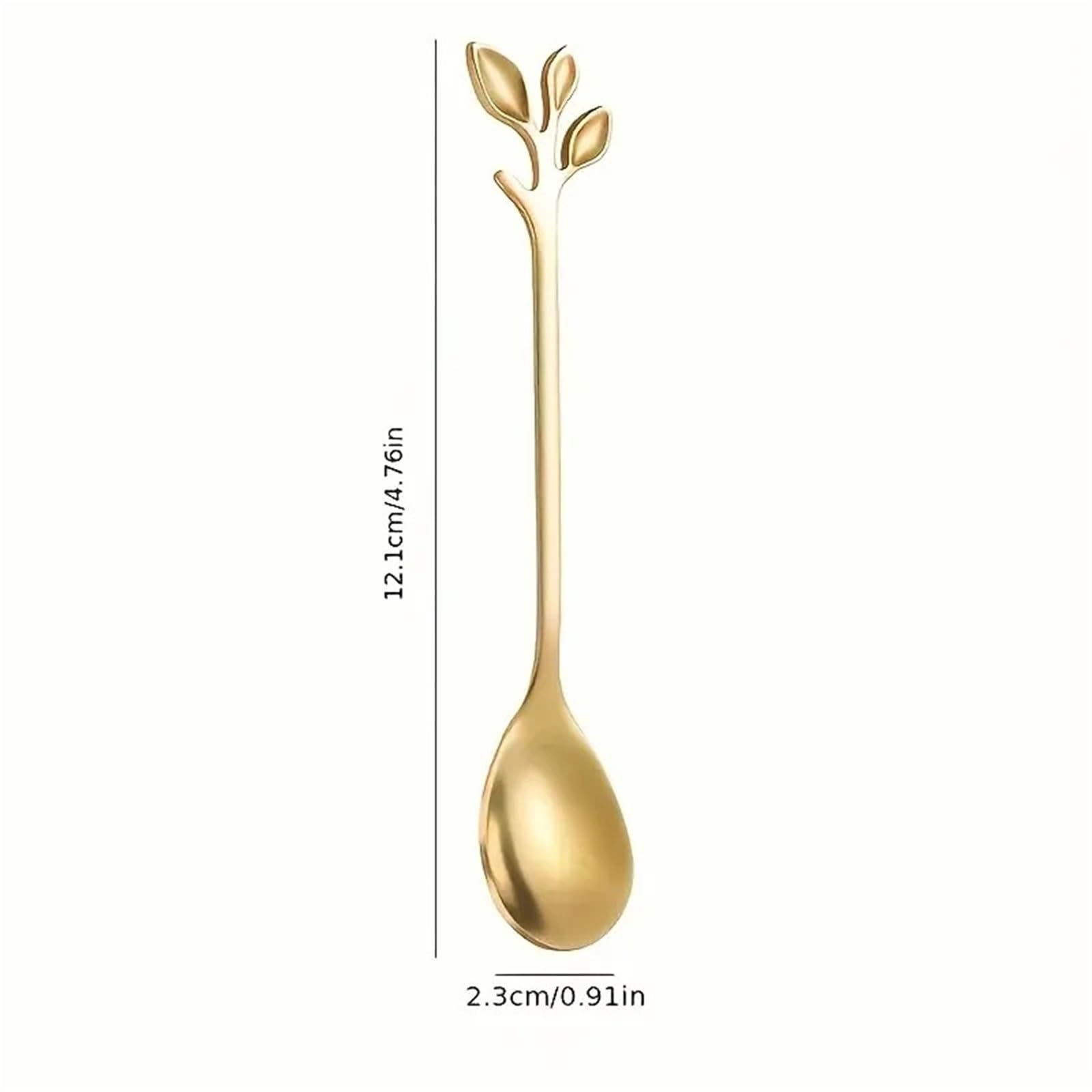 Cucharas de Café Vajilla Cuchara de café Creativa for 20 Piezas, Juego de cubertería Cuchara de café pequeña Dorada for Utensilios de Cocina for el hogar, Cuchara Espresso
