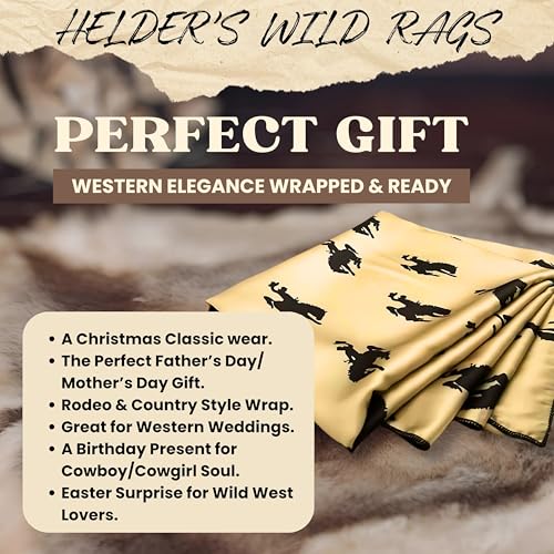 Wild Rag Silk Scarf 36'', Western Cowboy Bandana Square Silky Wild Rags,Gunmetal Grey & Black Bronco Tibal Scarves for Men & Women4