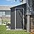 YOPTO 4x8 FT Lean to Metal Shed,Outdoor Storage Shed W/Floor Frame & Reversible Installation,All Weather Waterproof Garden Tool House W/Lockable Door & 2 Air Vents,for Backyard,Patio,Lawn,Gray
