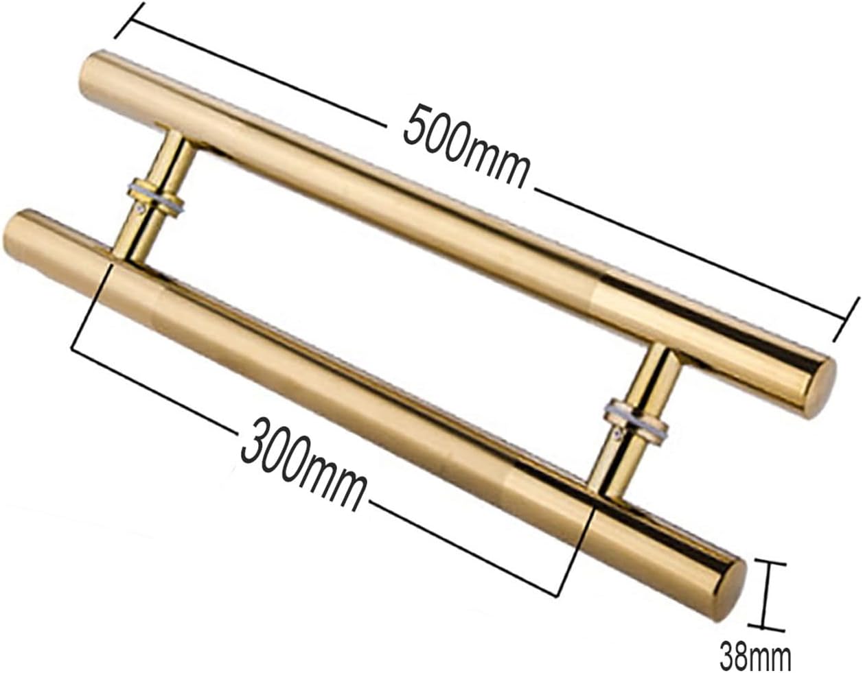 Hardware Door Handle, Heavy-Duty Commercial Grade-Push Pull Door Handle/Sliding Barn Door Handle Set/Glass Door Pulls，Interior or Exterior/500Mm*300Mm