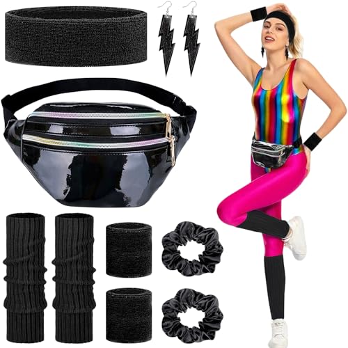 Betrynidil Accesorios de Disfraz de Los Años 80,Disfraz Años 80