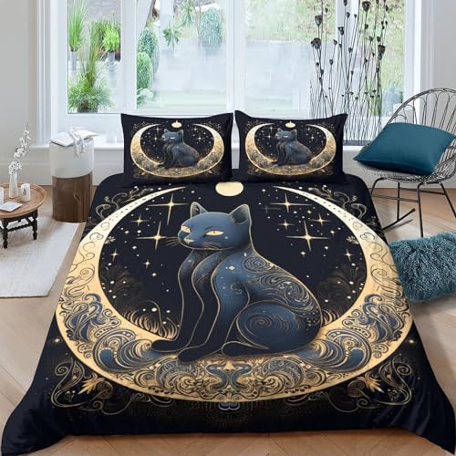 Housse de couette chat parure de lit 3 pièces pour nuits douces - 2