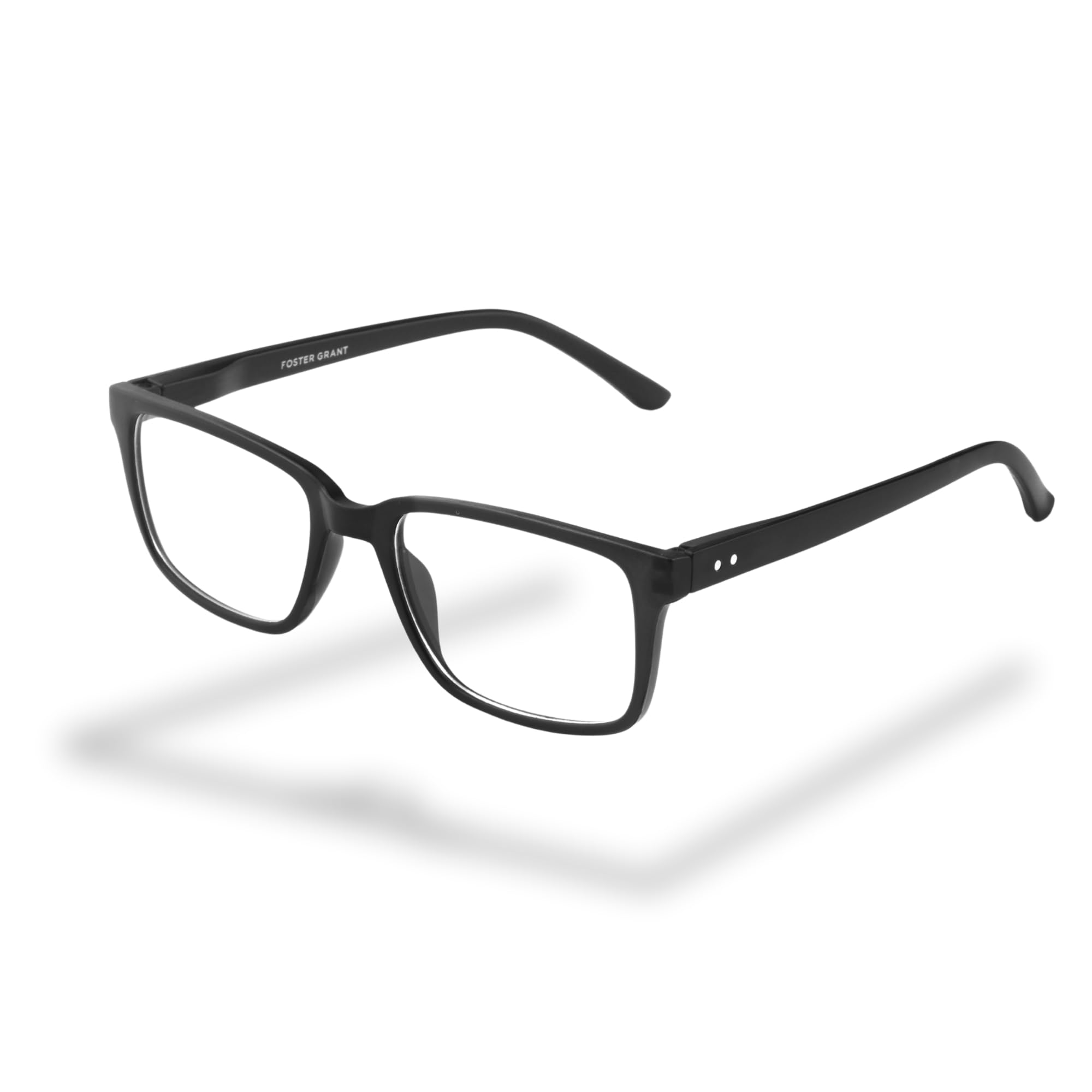 Foster Grant Black Eye Care Arno Reading Glasses, Matte 2.00 Magnification Uk