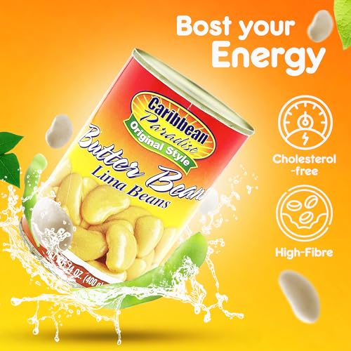 Caribbean Paradise Butter Beans, Canned Lima Beans 14 Oz thumb #1