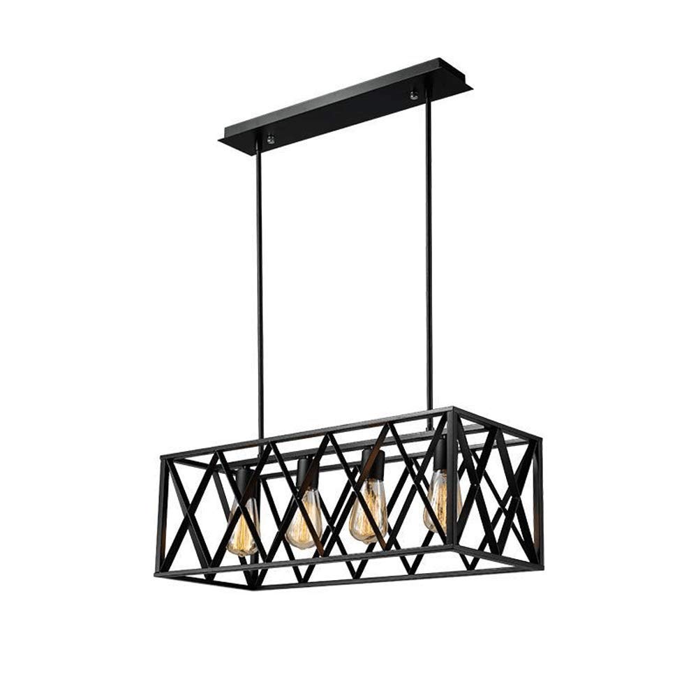 Éclairage industriel rétro 4 lumières avec structure ouverte en métal durable - 8
