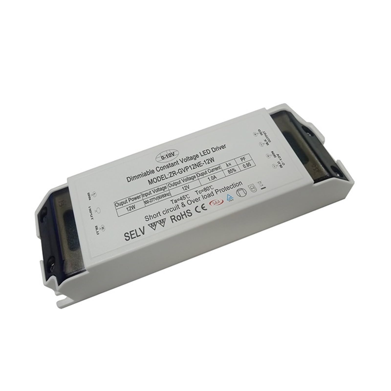 Alimentation LED 0-10V 12W tension constante lecteur downlight pwm panneau