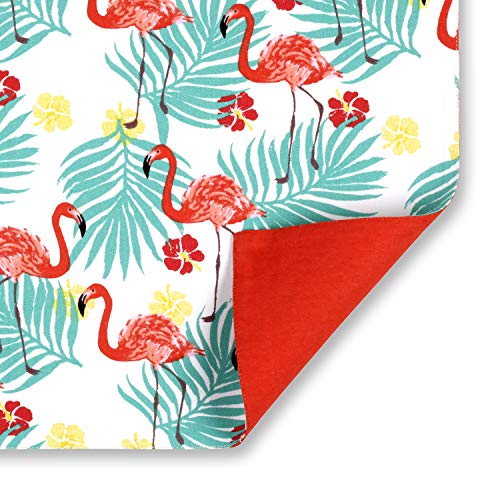 Cackleberry Home Tropical Flamingo Placemats 13 X 19 Inches Cotton Reversible, Set Of 4 #TOP2