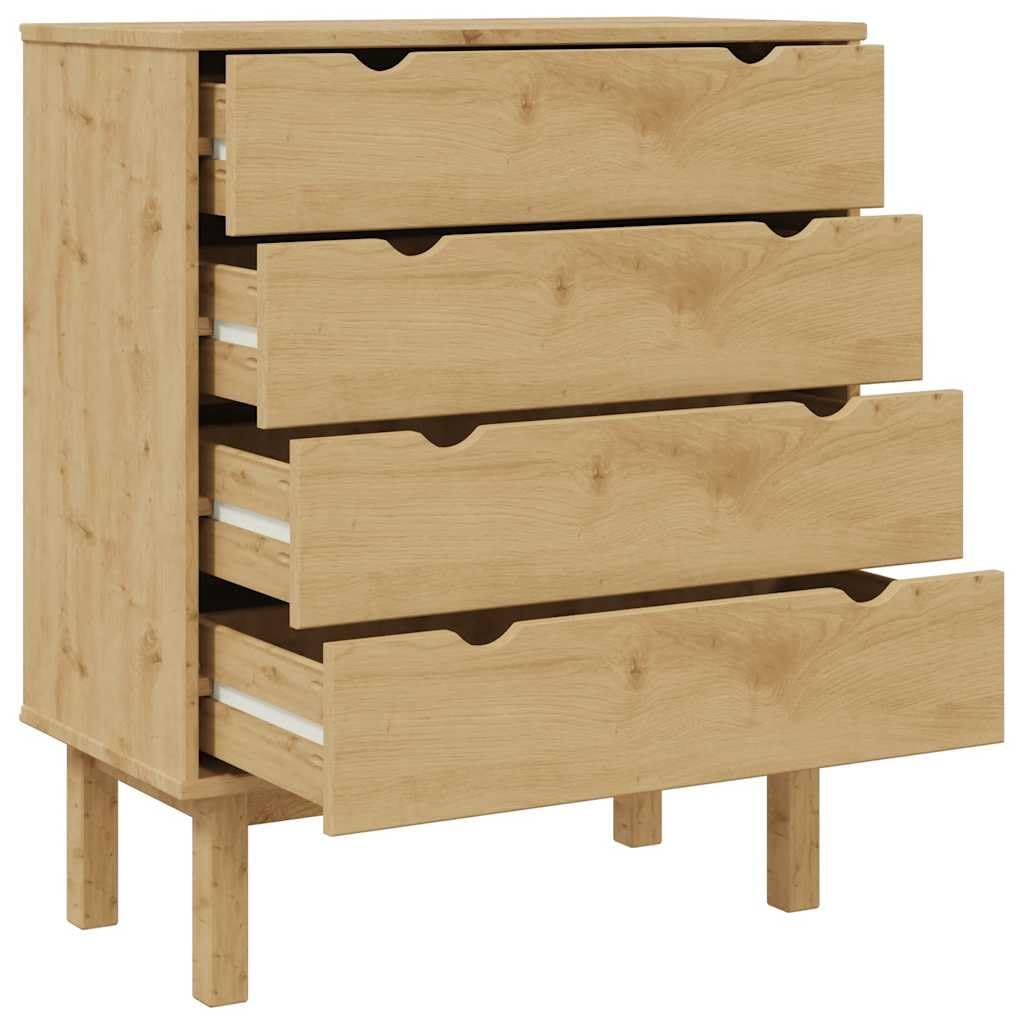 vidaXL Cómoda Cajonera Almacenamiento Organizador Mueble Dormitorio Cocina Salón Entrada Aparador Armario Decoración de Madera Maciza de Pino