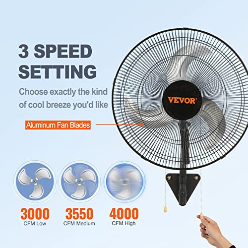 Vevor WALL MOUNT FAN 18 INCH OSCILLATING 18 Inch Wall Mount Fan Oscillating thumb #2