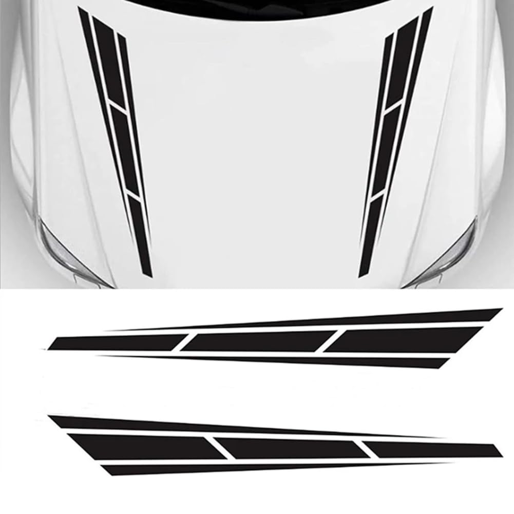 2pcs cofano auto decorazione adesivi vinile impermeabile auto adesivi