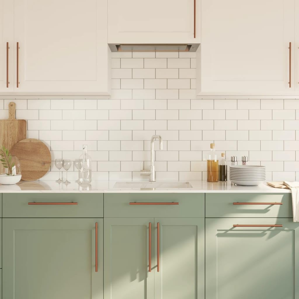 Tiradores para muebles, 20 unidades, bronce, 224 mm, acero inoxidable, para armario, cajón, puerta, cómoda, aparador, vitrina, diseño moderno para cocina, baño y bricolaje
